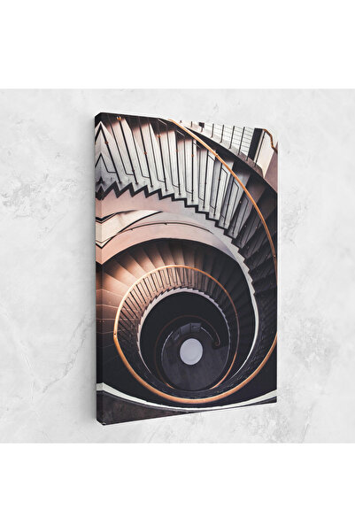 Arthub Canvas Painting, Bedroom And Living Room, Abstract, Grey Stairs Spiral