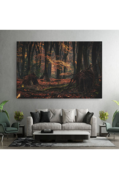 Arthub Canvas Painting, Bedroom And Living Room, Landscapes, Autumn Forest Trees