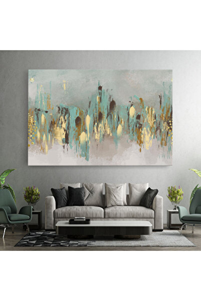 Arthub Tablou Canvas, Dormitor Si Living, Abstracte, Gold Spiral Points