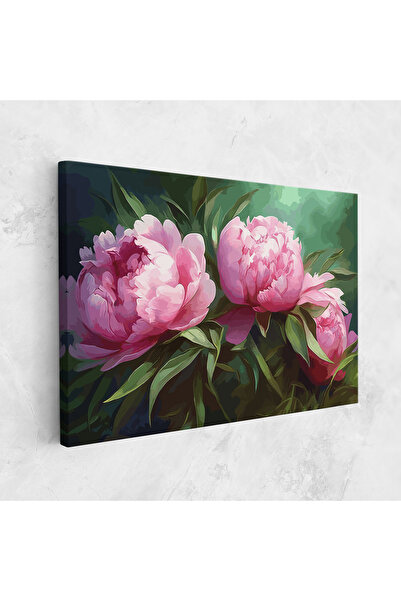 Arthub Canvas Painting, Bedroom And Living Room, Flowers, Peonies Art