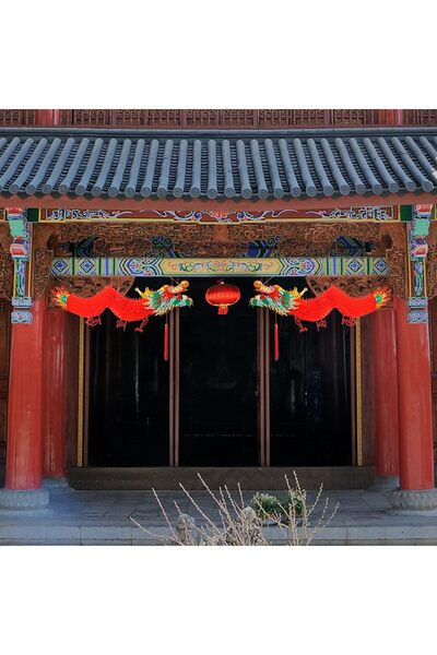 Bememo 3D Hanging Chinese New Year Dragon Decoration (1.8 m)