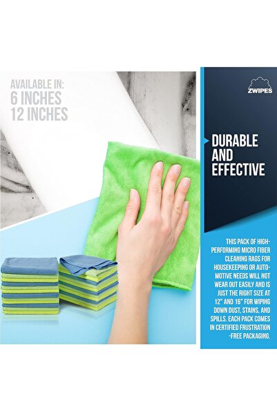 Generic Zwipes Auto Pro Waffle Drying Towel, Multi-Colored, 24-Pack