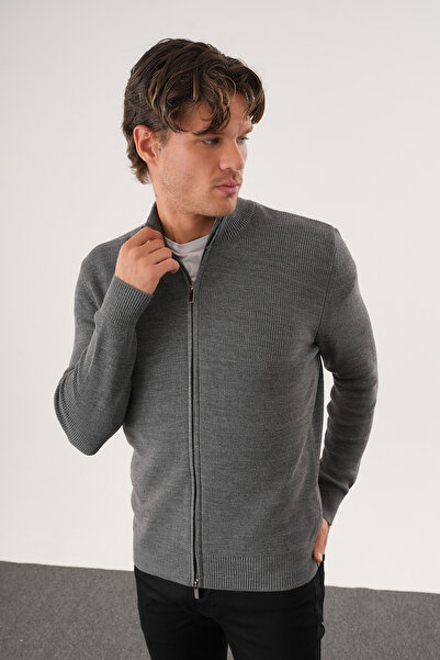 No Way Men's Regular Fit Full Zip Knit Cardigan