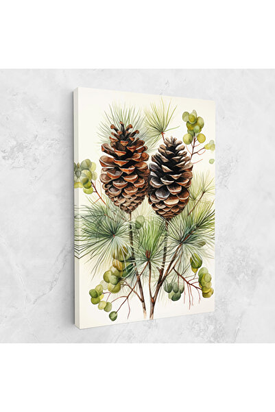 Arthub Canvas Painting, Bedroom And Living Room, Landscapes, Brown Cones