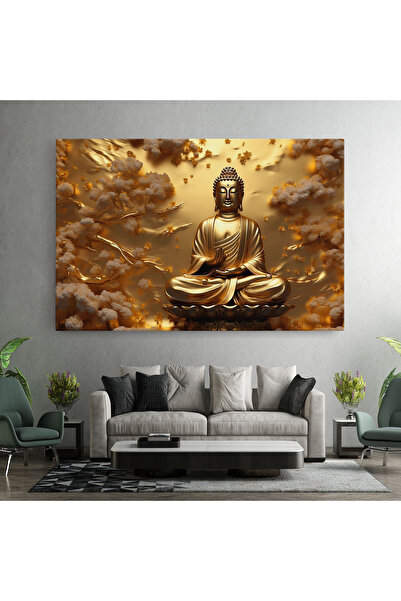 Arthub Tablou Canvas, Dormitor Si Living, Moderne, Strong Gold Buddha