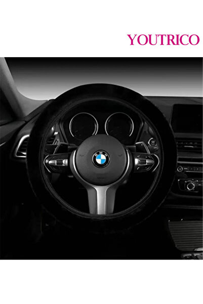 Youtrico غطاء عجلة القيادة العالمي 38 سم (15 بوصة): مخملي دافئ غير قابل للانز...