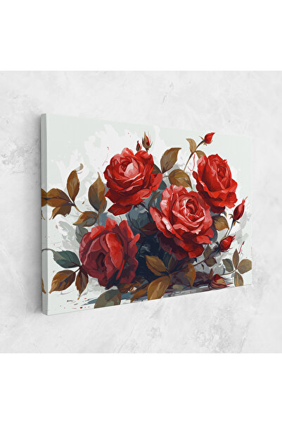 Arthub Canvas Painting, Bedroom And Living Room, Flowers, Beautiful Red Roses