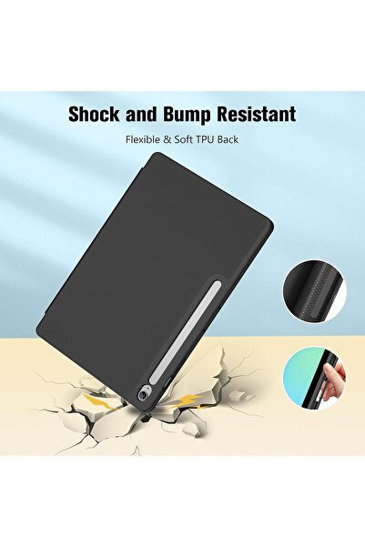 PROCASE Slim Case for Galaxy Tab S10 FE Plus 13.1" - Built-in S Pen Holder - Black