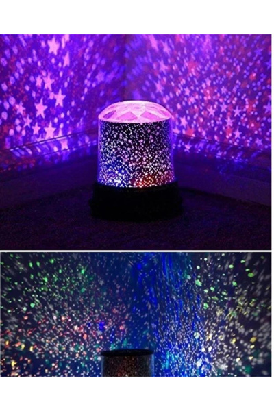 ebuuconcept Yıldızlı Gökyüzü Gece Lambası – Dönen LED Projektör Işık – Romant...