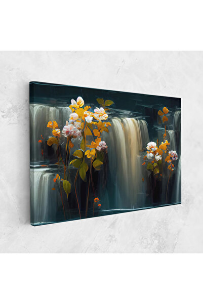 Arthub Canvas Painting, Bedroom And Living Room, Landscapes, Flowers Waterfall