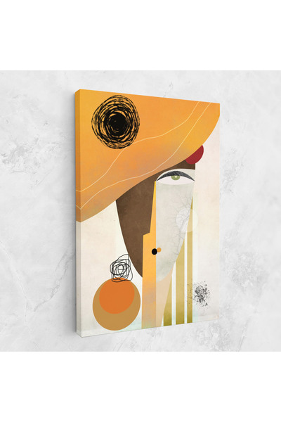 Arthub Tablou Canvas, Dormitor Si Living, Abstracte, Abstract Orange Face