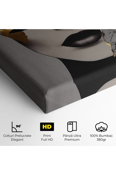 Arthub Canvas Painting, Bedroom And Living Room, Women, Modern Golden Paint