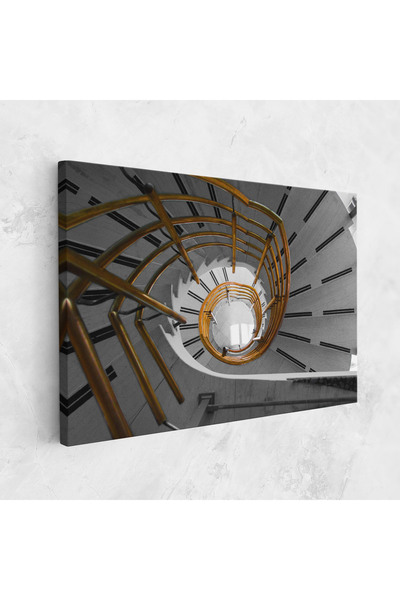 Arthub Canvas Painting, Bedroom And Living Room, Abstract, Gold Bar Stairs