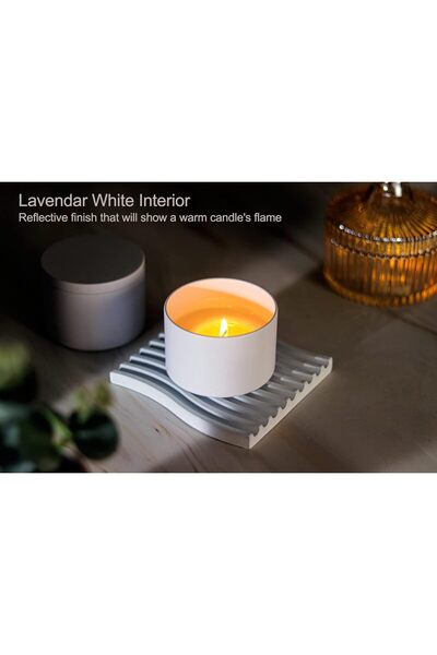 Generic Aroparc White Candle Tins 8 oz, 24 Pack, Straight-Sided Large Containers - White