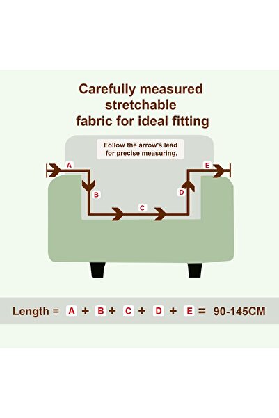 HOUSE OF QUIRK Single Seater Universal Fit Sofa Cover, Large Elastic Slipcover 140 GSM (Dark Lotus Blue, 90-145 cm)