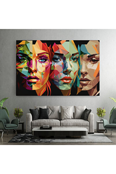 Arthub Canvas Painting, Bedroom And Living Room, Modern, Women Face Collage