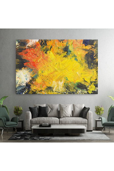 Arthub Canvas Painting, Bedroom And Living Room, Abstract, Artistic Yellow Painting