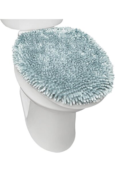 Generic غطاء حمام فاخر مخملي من سو هوم سبا ستيب، قابل للغسل في الغسالة، 18.5 ...