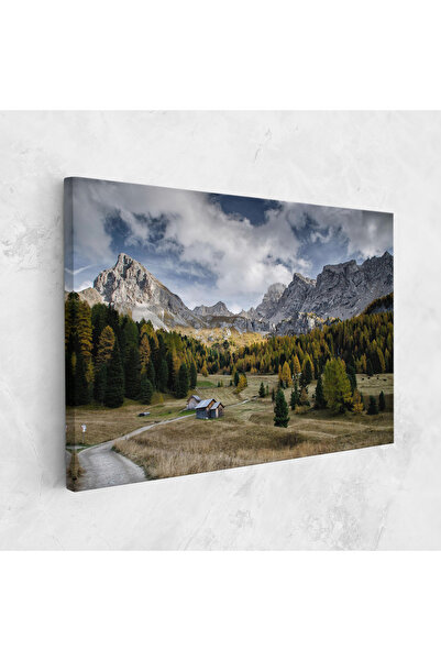 Arthub Canvas Painting, Bedroom And Living Room, Landscapes, Cloudy Mountains View
