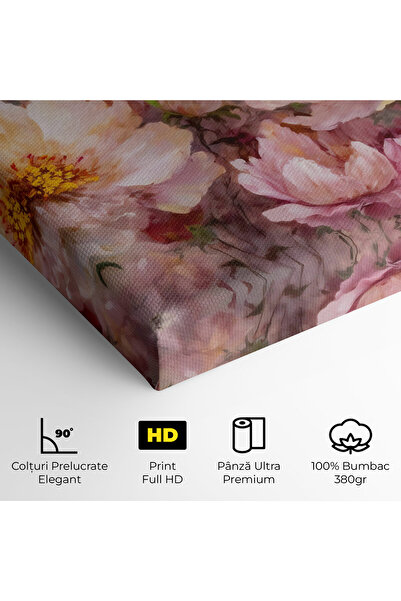 Arthub Canvas Painting, Bedroom And Living Room, Flowers, Peony Painting Art