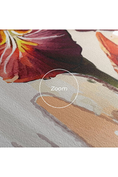 Arthub Canvas Painting, Bedroom And Living Room, Flowers, Orange Iris