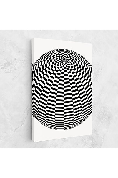 Arthub Canvas Painting, Bedroom And Living Room, Abstract, 3d Black White Ball