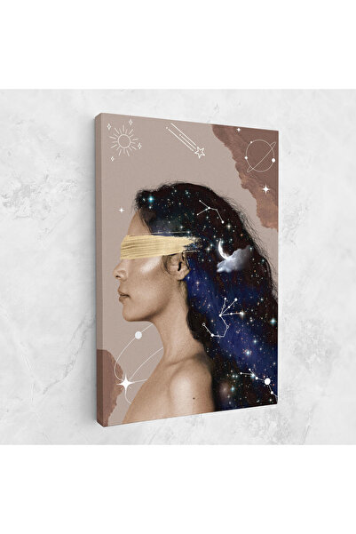 Arthub Canvas Painting, Bedroom And Living Room, Women, Galaxy Hair