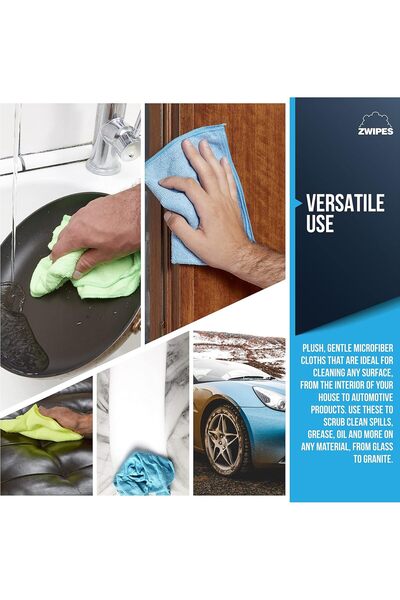 Generic Zwipes Auto Pro Waffle Drying Towel, Multi-Colored, 24-Pack