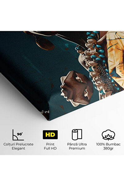 Arthub Canvas Painting, Bedroom And Living Room, Women, Azure Chic Woman