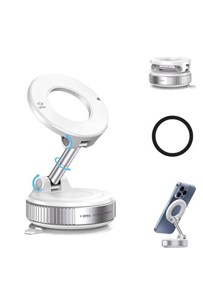 Generic حامل هاتف مغناطيسي احترافي 360 درجة: حامل Vlt002 الجديد القابل للطي و...