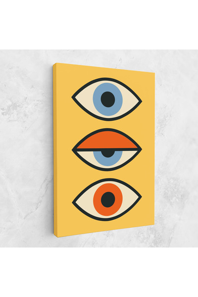 Arthub Canvas Painting, Bedroom And Living Room, Modern, Blue Orange Eye