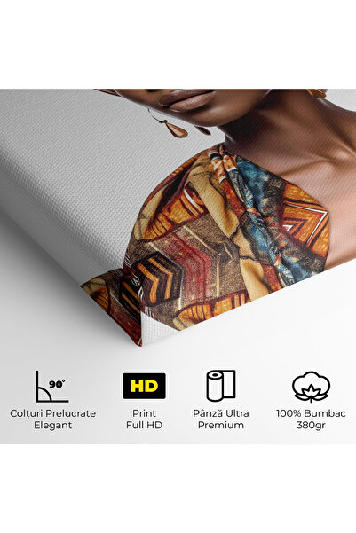 Arthub Tablou Canvas, Dormitor Si Living, Femei, African Woman Turban