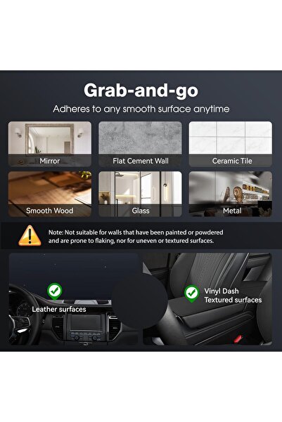 Generic Vacuum Magnetic Suction Phone Holder - Foldable Retractable Hands-Free Suction Cup Mount