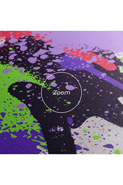 Arthub Canvas Painting, Bedroom And Living Room, Modern, Green Purple Graffiti