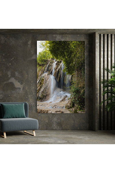 Arthub Canvas Painting, Bedroom And Living Room, Landscapes, Forest Waterfall View