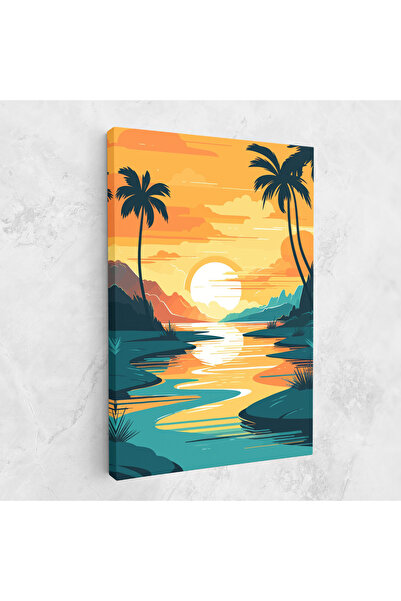 Arthub Canvas Painting, Bedroom And Living Room, Landscapes, Beach Water