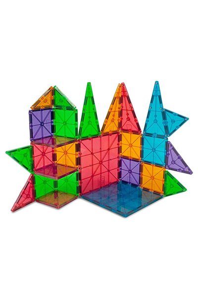 Magna Tiles Magna-Tiles Clear Colors, 100-piece magnetic set