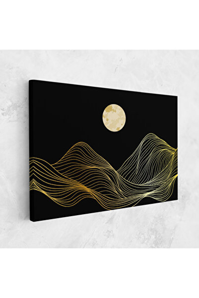 Arthub Canvas Painting, Bedroom And Living Room, Abstract, Golden Moon
