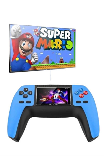 Belle Fusion Mey İthalat® Retro Konsol P5 Uyumlu Taşınabilir 520 Oyunlu Kablo...