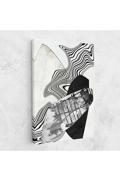 Arthub Tablou Canvas, Dormitor Si Living, Abstracte, Abstract Black Lines