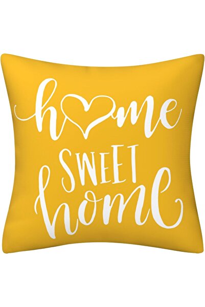 Generic Dremsto 18×18 Yellow & Grey Geometric Cushion Covers - Set of 4