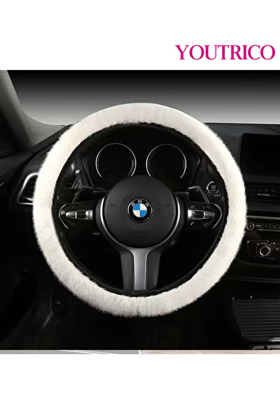 Youtrico Universal 38cm(15inch) Steering Wheel Cover: Plush Warm Non-slip Breathable