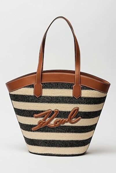 Karl Lagerfeld Logo Bag - Black, Brown, Cream