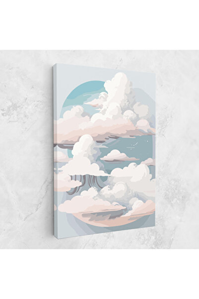 Arthub Canvas Painting, Bedroom And Living Room, Landscapes, Cloud White Art