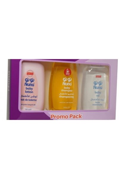 NUNU نونو عرض عبوات شامبو 300 مل + لوشن + سائل استحمام