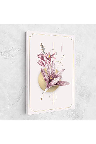 Arthub Canvas Painting, Bedroom And Living Room, Flowers, Purple Gold Lily