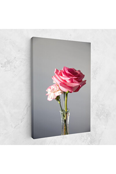 Arthub Tablou Canvas, Dormitor Si Living, Flori, Big Pink Rose Vase