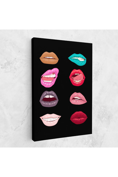 Arthub Canvas Painting, Bedroom And Living Room, Women, Colorful Lips