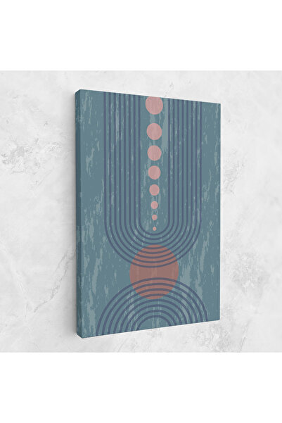Arthub Tablou Canvas, Dormitor Si Living, Abstracte, Pink Circle On Blue