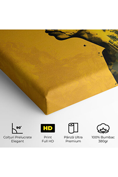 Arthub Canvas Painting, Bedroom And Living Room, Women, Thinking Yellow